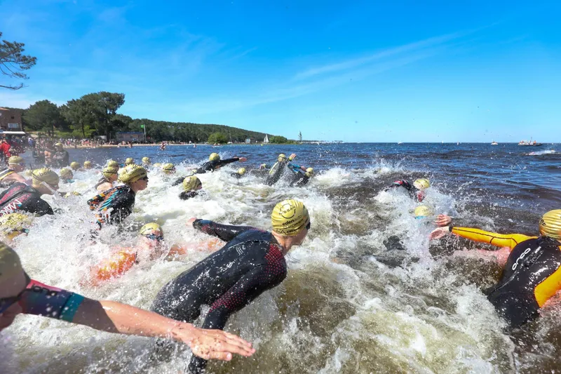 Le départ du Triathlon XS